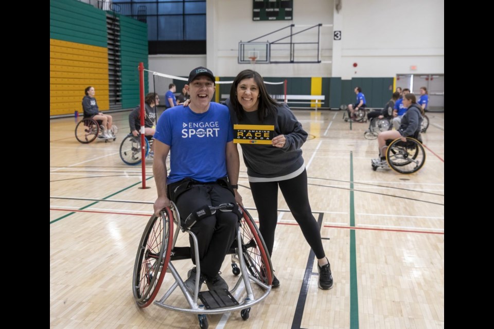 Rob Stiles and Sarah Saunders of Engage Sport North and Northern Adapted Sport Association, were on The Amazing Race Canada at the Northern Sport Centre where contestants were put to an adaptive badminton challenge. The CTV summer series episode 5, showcasing Prince George and the Prince George contestants, Grace Dove and Joe Syme, will air on Tuesday, Aug. 15, 2025.
