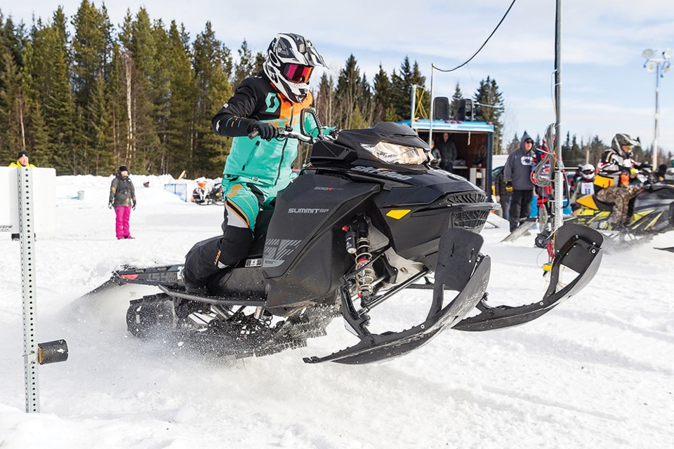 Citizen Photo by James Doyle. A racer takes off from the starting line on Sunday morning at NITRO Motorsports Park during the 2022 Sled Drags event.