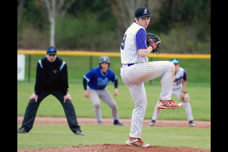 Parker McBurnie of Prince George was one of the pitching aces of the Parksville Royals, helping them reach the Premier Baseball League final.