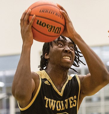 UNBC Timberwolves forward Fareed Shittu.