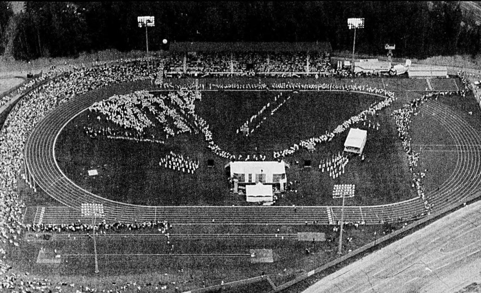 1990 BC Summer Games aerial shot