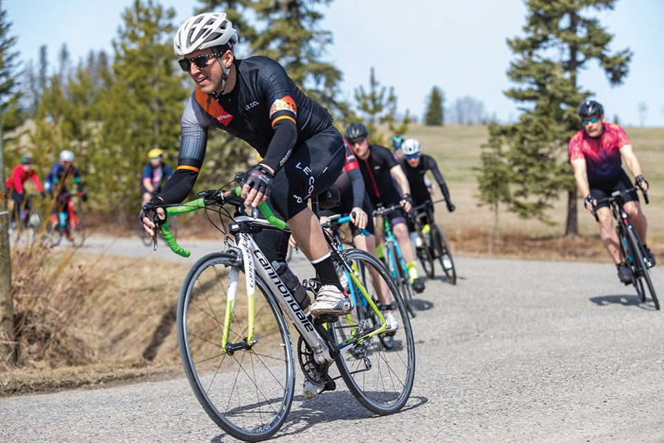 Citizen Photo by James Doyle. The Prince George Cycling Club hosted their first in-person cycling race of the season on Sunday morning in Pineview.