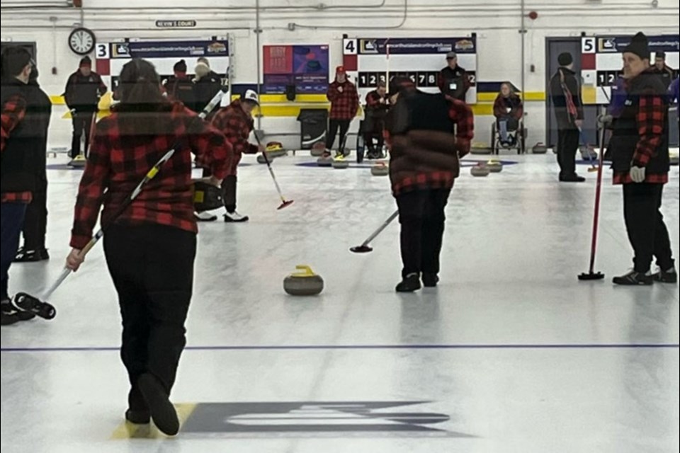 Fire on Ice Prince George curling team is seen here in action as they win their first game during the Special Olympics BC Winter Games held in Kamloops from Feb. 2 to 4 .