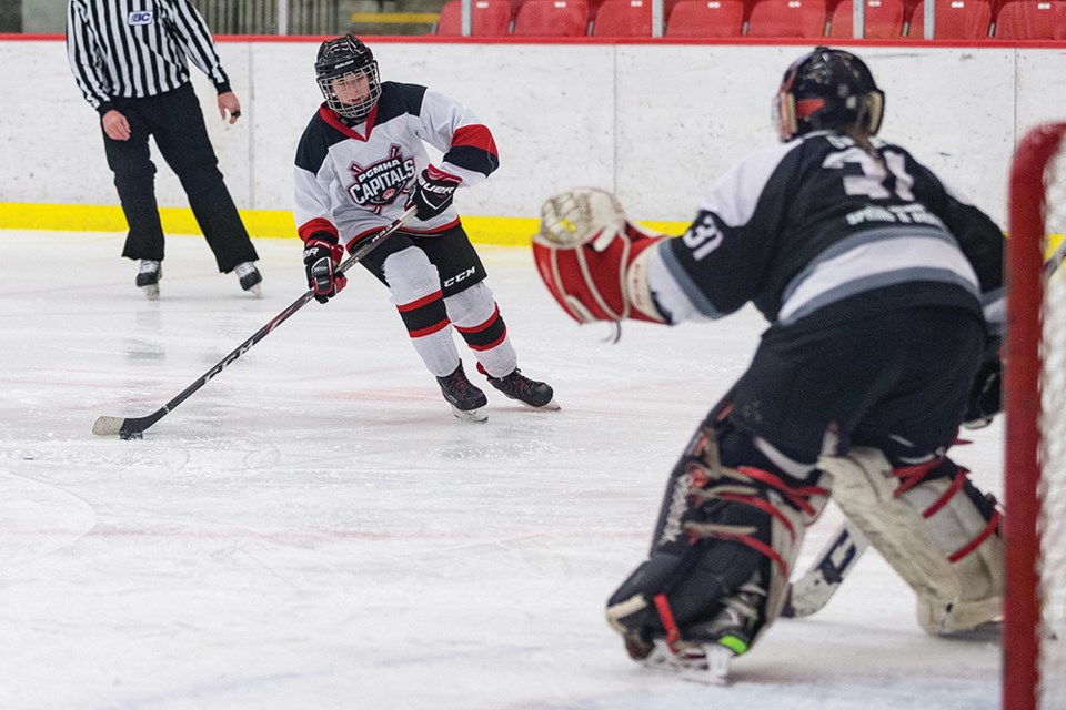 Citizen Photo by James Doyle. The Chemtrade Capitals took on the North East District Predators on Friday afternoon in Kin 1 on the first day of the U18 Capitals tournament.
