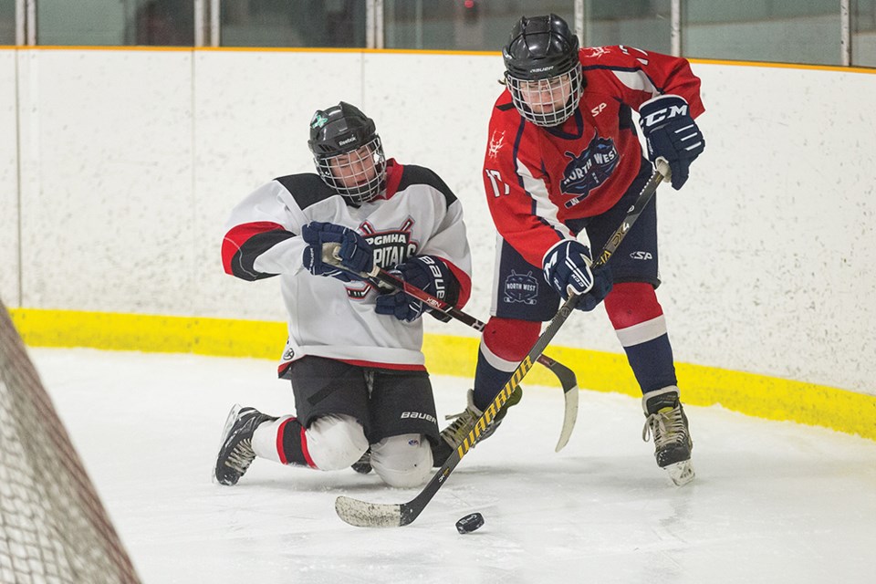 Citizen Photo by James Doyle. The Chemtrade U18 Capitals took on the North West Zone U18 Female team on Sunday morning in Kin 2.