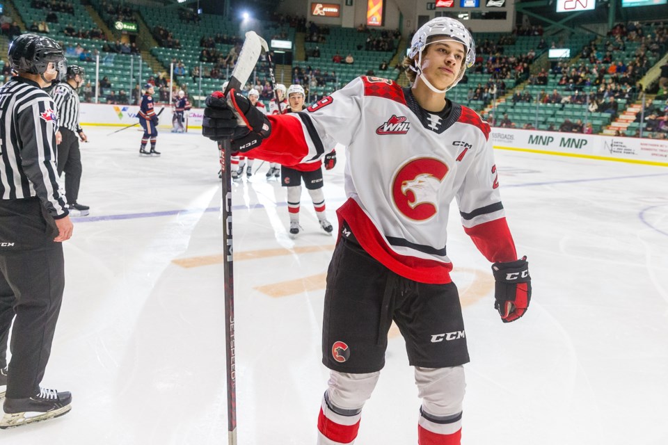 Chase Wheatcroft has been a frequent participant in the Prince George Cougars goal celebration train. The 20-year-old picked up 28 points as the WHL's player of the month in February.