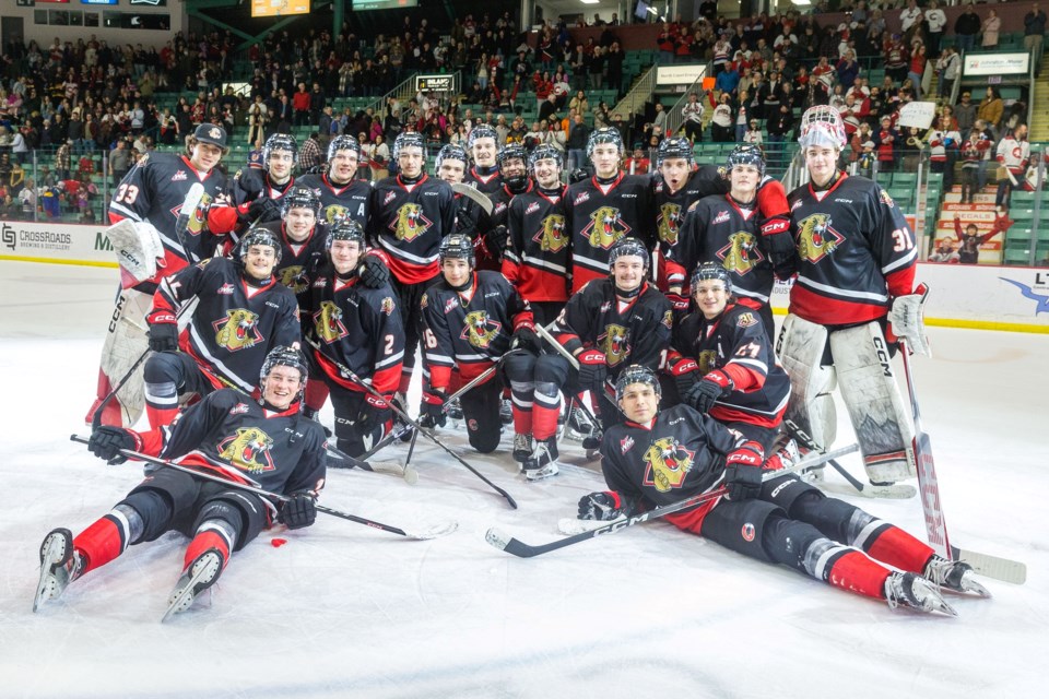 The Prince George Cougars clinched their first WHL Western Conference regular season title on Saturday when they beat the Kamloops Blazers at CN Centre.