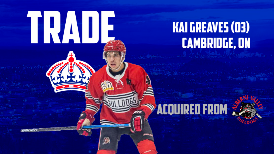 Spruce Kings acquire Kai Greaves