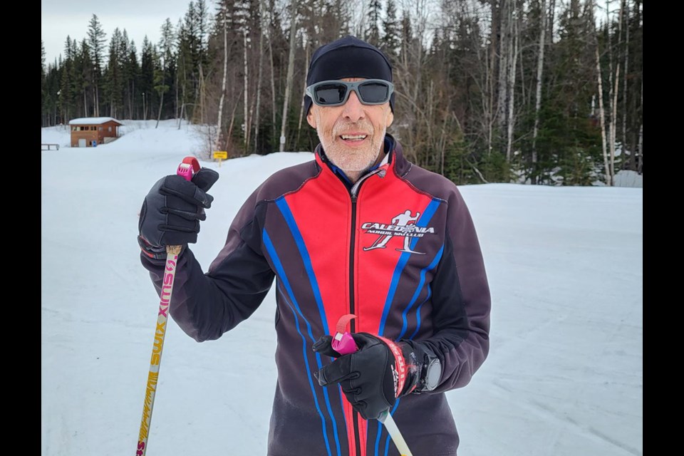Lauri Karjaluoto, 78-year-old skier, encourages everyone to try cross country skiing at Caledonia Nordic Ski Centre.