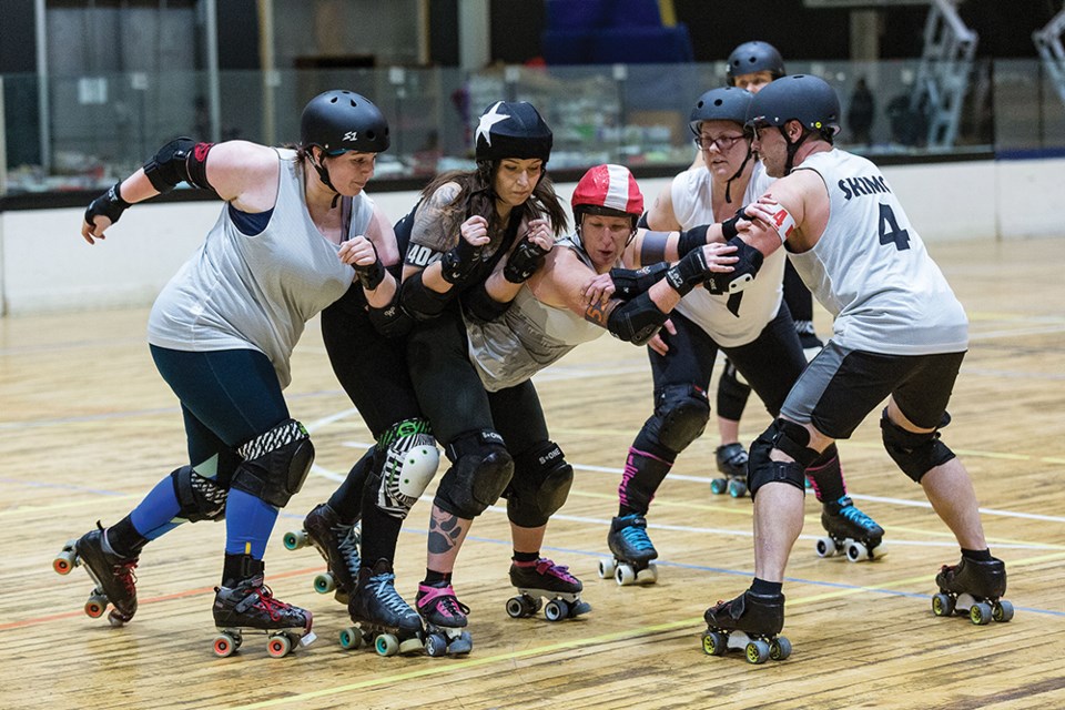 Citizen Photo by James Doyle. Rated PG Roller Derby hosted the Rated PG Open Scrimmage on Sunday at Roll-A-Dome. The scrimmage was open to all abilities but was geared towards those learning how to compete in roller derby.