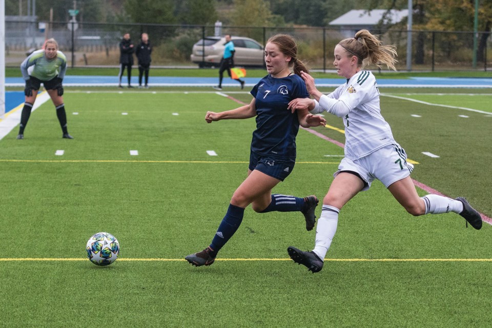 UNBC women's socer Kjera Hayman vs.  Trinity Sept. 17 2021