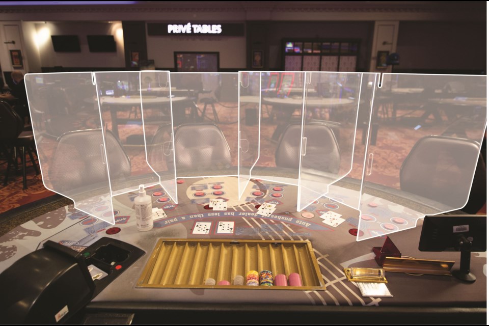 The BCLC provided images Wednesday of what B.C. casinos will look like once they reopen.