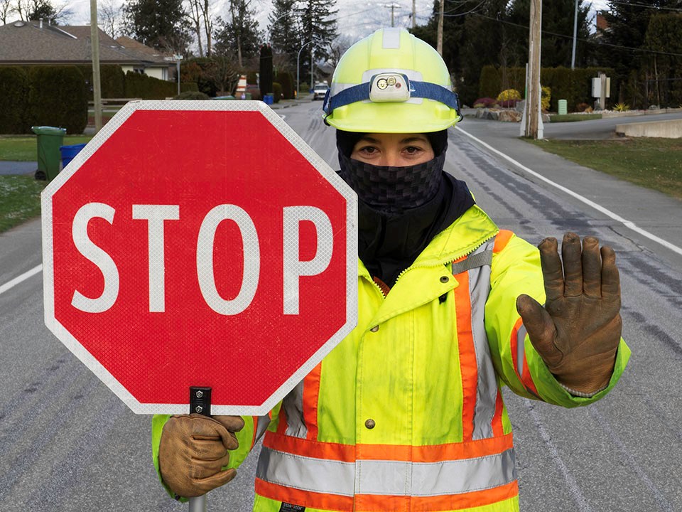 Road flagger Getty Images
