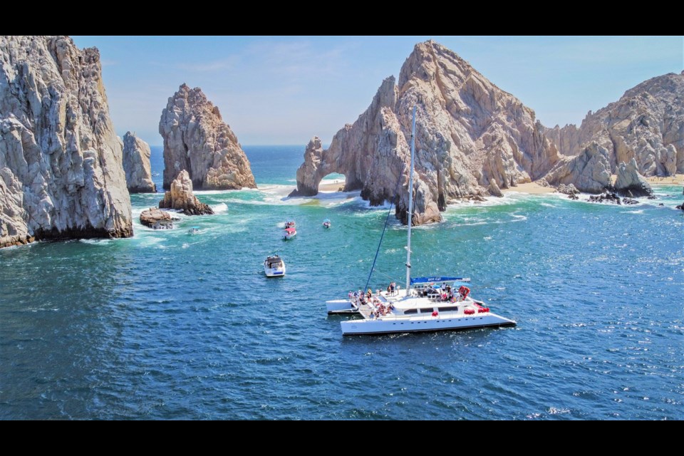 The EcoCat catamaran passes Cabo San Lucas’ most famous site  – The Arch at Land’s End – before taking guests to Santa Maria Bay to snorkel.