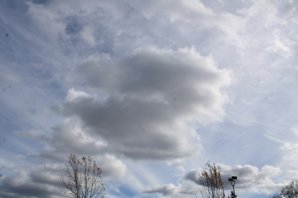 Clouds grace the sky above Prince George on Thursday.
