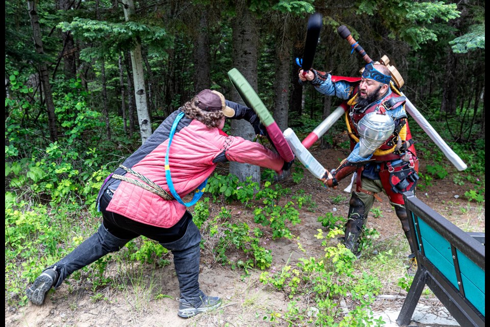 Combat breaks out as the rival factions of the Shire of Cold Keep come into contact while questing Saturday at Miworth Community Centre. 