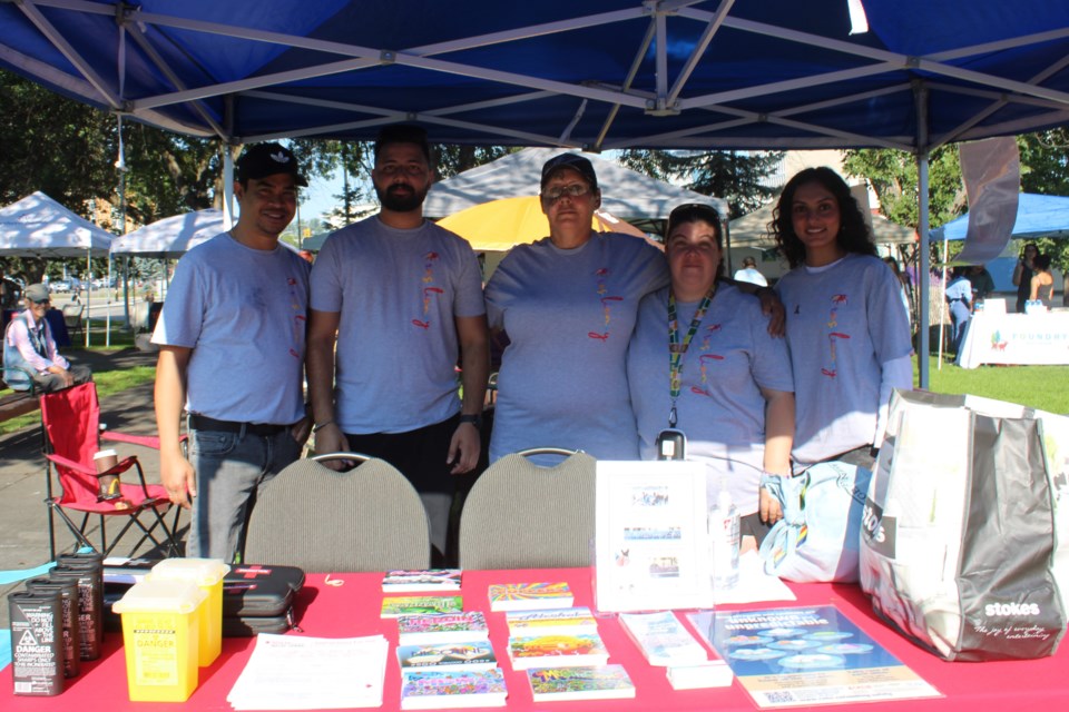 Members of Positive Living North pose for a photo on Thursday, Aug 28, 2025, In Prince George, BC