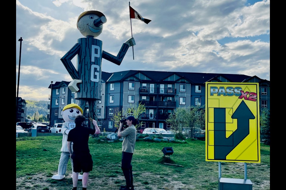 Crews film an episode of The Amazing Race Canada near Mr. PG on Friday, May 2, 2025 in Prince George, BC.