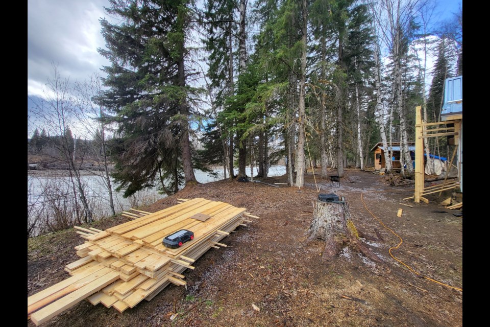 YouTuber Shawn Trudel has been building an off-grid home on remote land 3-4 hours from Prince George.