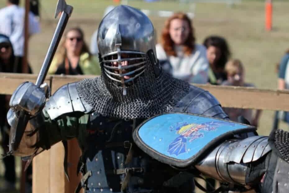 Cody Bailey duels with a longsword. Arena duels like this will be showcased during the PG Renaissance Faire this weekend 