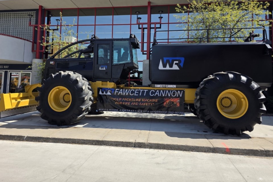 A Fawcett Cannon is set up in front of the PG Civic Centre during a conference earlier this year.