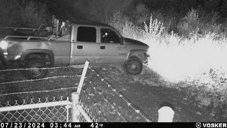 The Prince George RCMP is asking for the public's help in identifying this truck, which was caught on video during a break-in at an area cell tower on July 23, 2024.