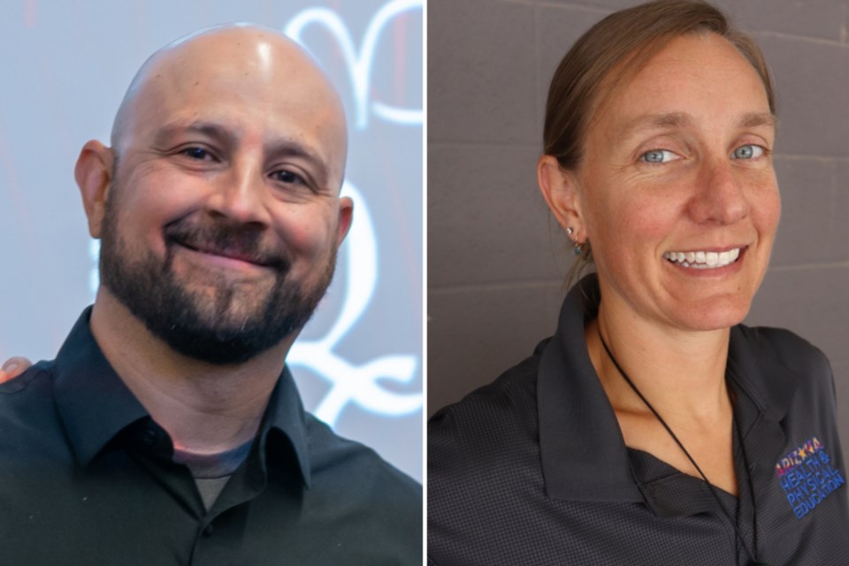 Queen Creek Unified School District has two of the three finalists for this year's Queen Creek Chamber of Commerce Educator of the Year award: Lara Cox, physical education teacher and coach at Faith Mather Sossaman Elementary, and Joshua Mattis, math teacher and coach at Queen Creek Junior High School.