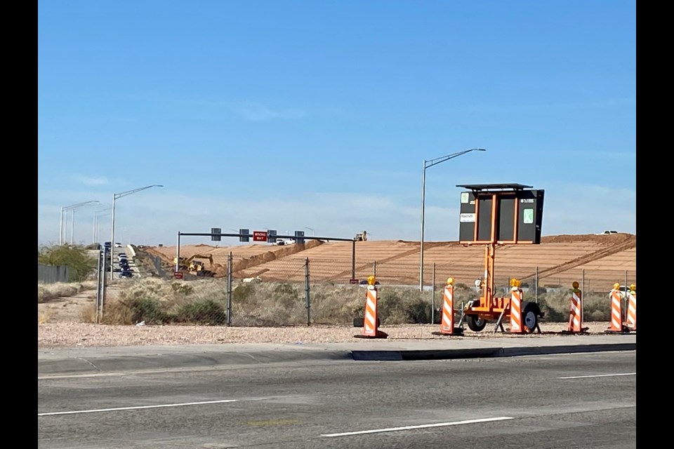 The State Route 24 at Ellsworth Road construction project a year ago, January 2022.