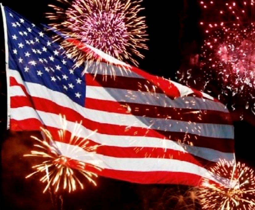 American flag & fireworks GM 7-4-22