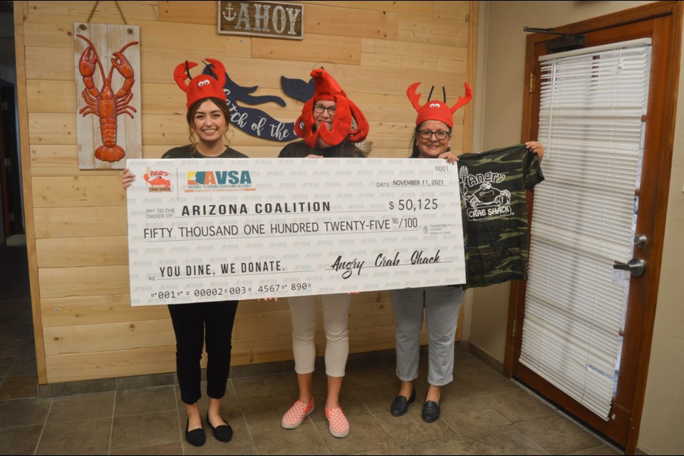 Angry Crab Shack’s 2021 "You Dine, We Donate" initiative with Arizona Housing Coalition’s Arizona Veterans Stand Down Alliance.