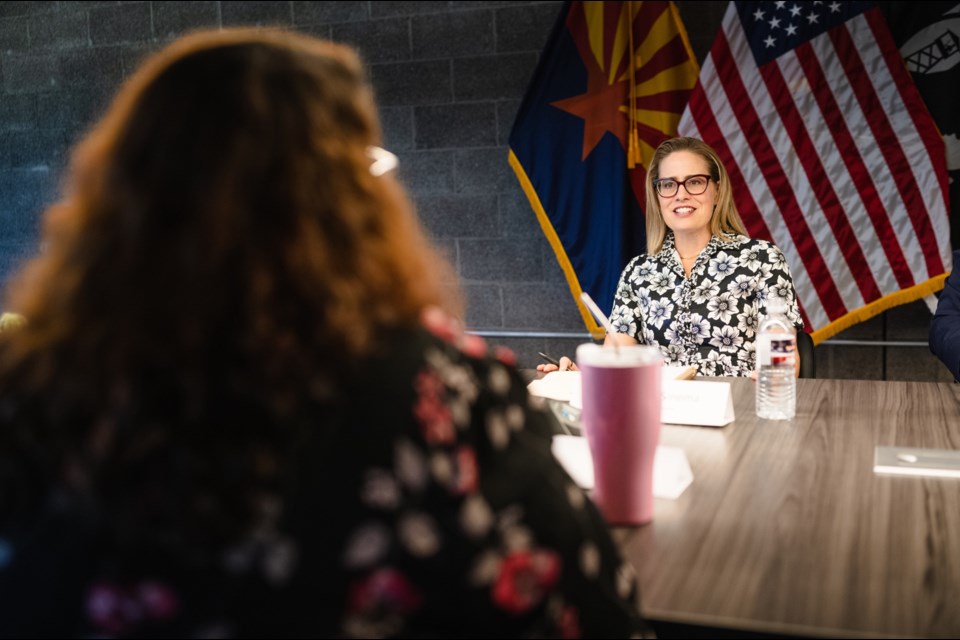Arizona senior Sen. Kyrsten Sinema honored late Arizona Sen. John McCain and other Americans who have battled and continue to battle brain cancer on National Glioblastoma Awareness Day, July 20, 2022. 