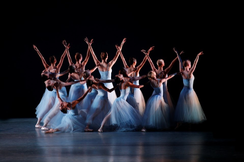 Ballet Arizona dancers in "Serenade." Choreography by George Balanchine.