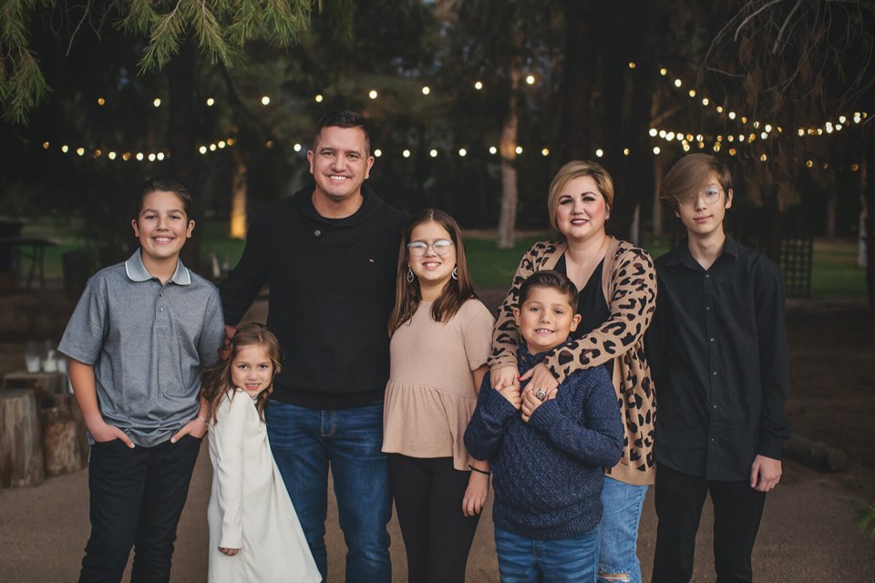 Queen Creek Town Council candidate Bryan McClure and his family. McClure was born and raised in Queen Creek and is now looking to take a seat on the Town Council in his hometown.