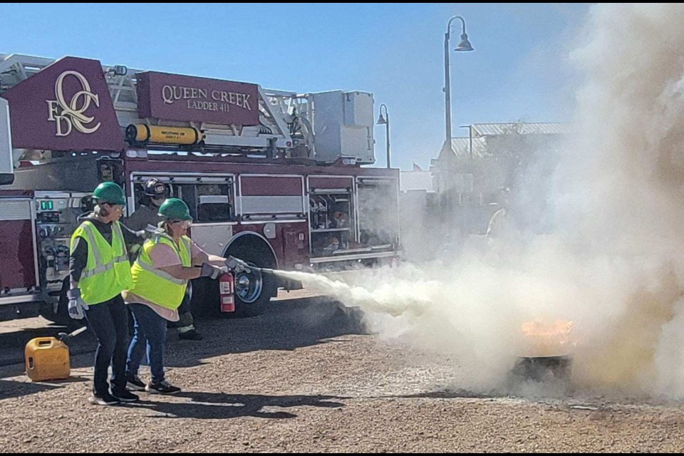 Participants who attend the CERT training in early 2024 will learn a variety of emergency management maneuvers, including fire suppression.