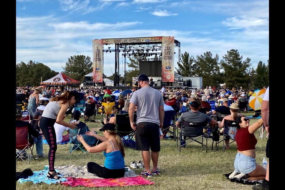Kevin Costner & Modern West, "Tales from Yellowstone," band took to the Schnepf Farms stage during the Good Life Festival on Nov. 7, 2021 in Queen Creek.