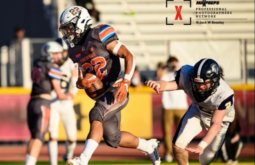 The No. 2 seeded Eastmark Firebirds beat the No. 3 seeded Lions from Pusch Ridge Christian Academy, 45 to 10, in the 3A semifinal playoffs Nov. 19, 2022 at Mountain Pointe High School in Ahwatukee.