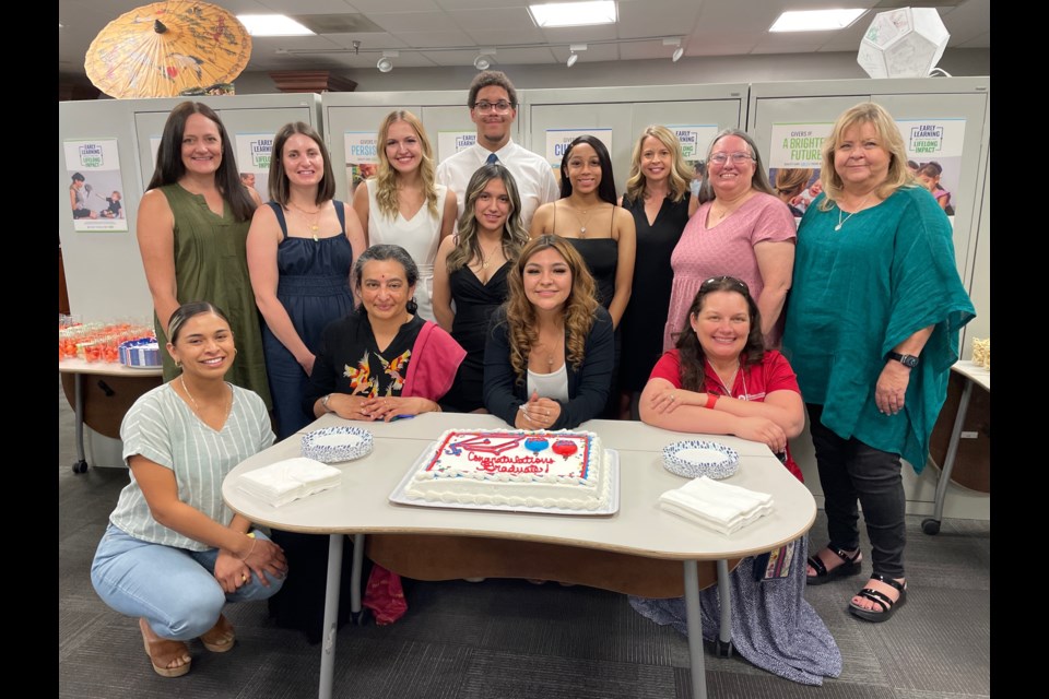 The East Valley Institute of Technology (EVIT) and Mesa Community College (MCC) celebrate the success of the 11 EVIT Early Childhood Education (ECE) Program completers graduating from high school with a diploma, and a certificate of completion in early childhood education from MCC.