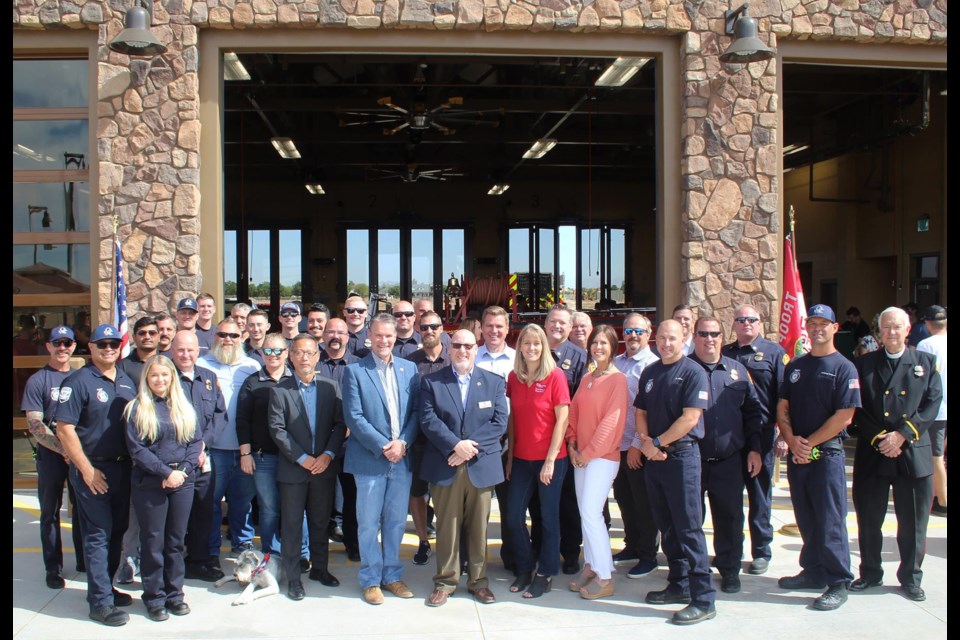 Queen Creek Fire & Medical Department firefighters working out of Fire Station 5 now have a permanent station. The opening was celebrated with a ribbon cutting ceremony on April 16, 2022.