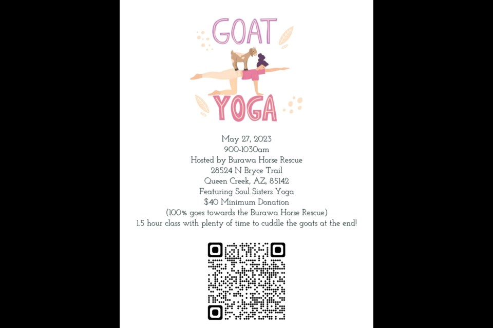 The rescue will be hosting its first goat class on Saturday, May 27 with the goats Ross, Joey and Chandler. 