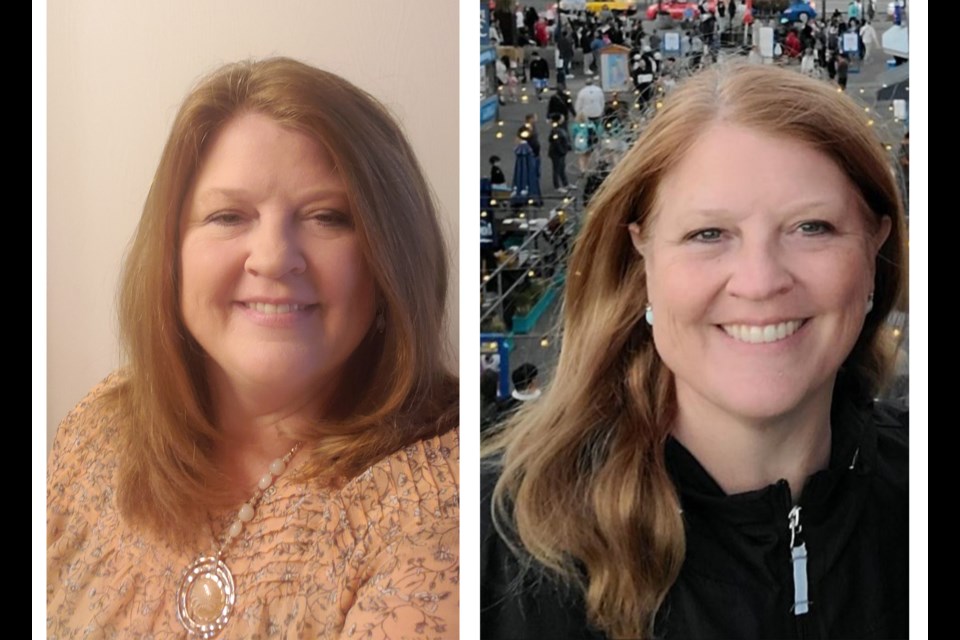 H.D. on her weight loss journey. Left photo was taken in early 2022 and right photo was taken recently.