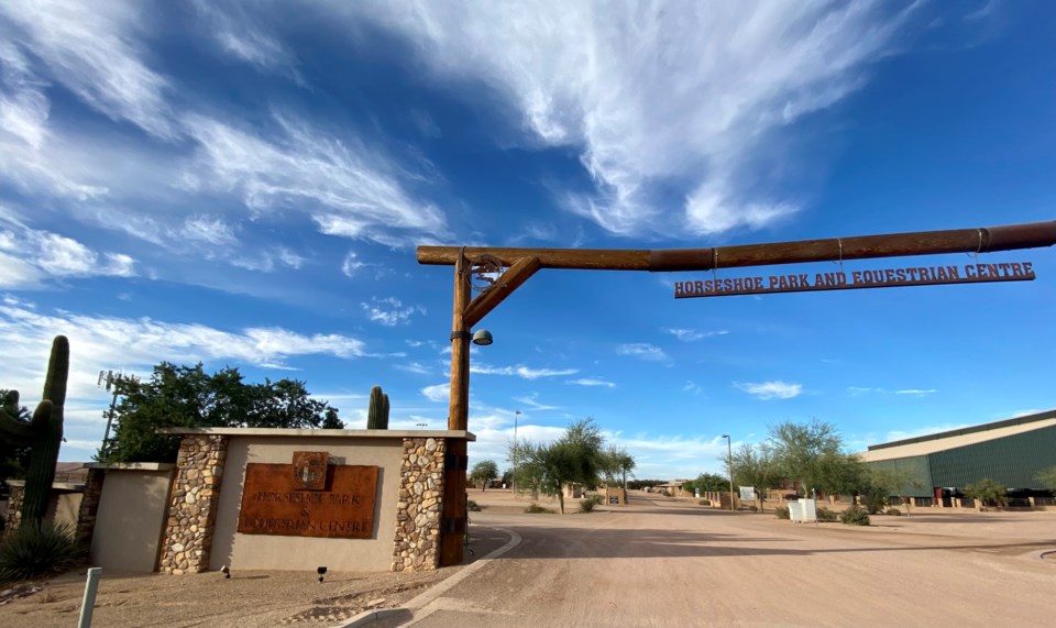 Horseshoe Park & Equestrian Centre entrance