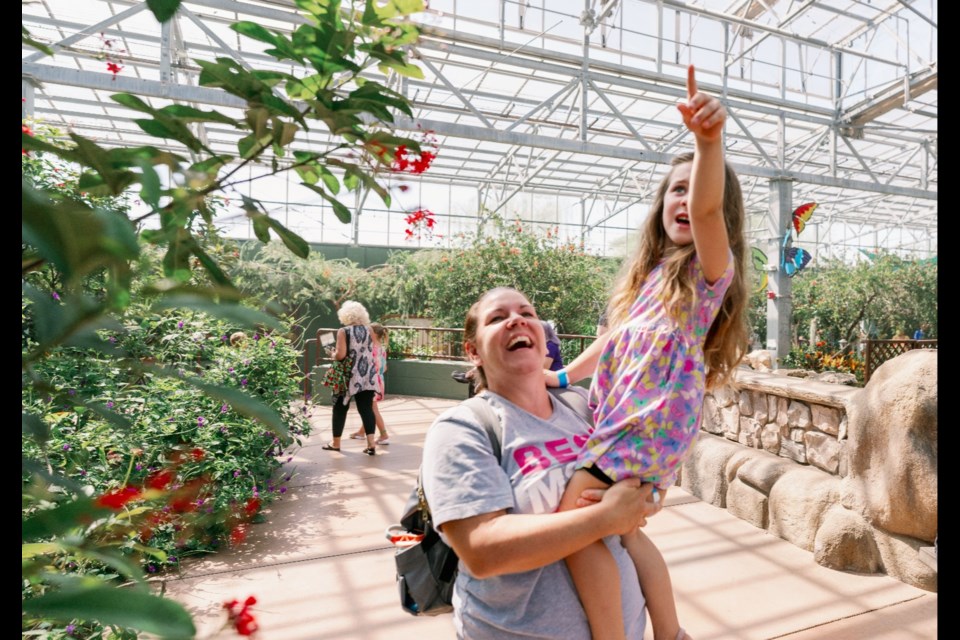 Throughout the year, families like Janet Crawford and daughter, Jemma, enjoy New Song activities, such as visiting Butterfly Wonderland in Scottsdale.