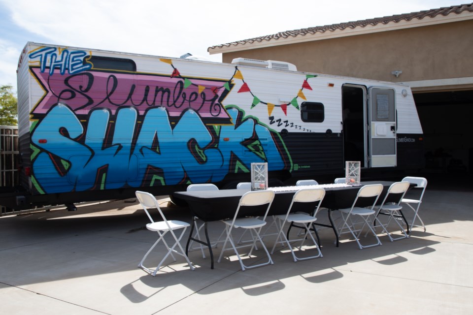 Serving Arizona’s Metro Valley area, Slumber Shack offers two modified RVs for your next special event. Last year, Vanessa Shively and her husband, Tim, a local Queen Creek family of five, purchased Slumber Shack from a couple in Gilbert. The founders originally started it with the idea of giving kids this creative, new way to have sleepovers.