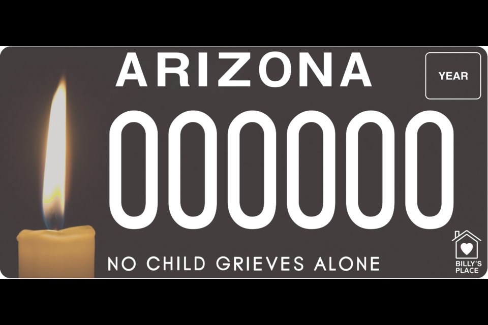 This specialty plate is available to anyone and $17 from each plate goes to ensure that no child grieves alone by providing a safe community for kids and families experiencing grief.  