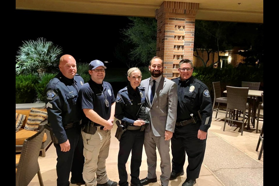 The Queen Creek Police Department recognized Detective Lauren Wallace, the recipient of a special award presented by Chief Randy Brice, at a law enforcement appreciation event hosted this week by the Pinal County Attorney's Office.