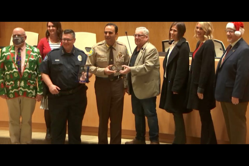 At the Dec. 15, 2021 Queen Creek Town Council meeting Sheriff Paul Penzone and the Maricopa County Sheriff's Office were recognized for their service to the community as the town transfers to its own police department, set to launch at midnight on Jan. 11, 2022.