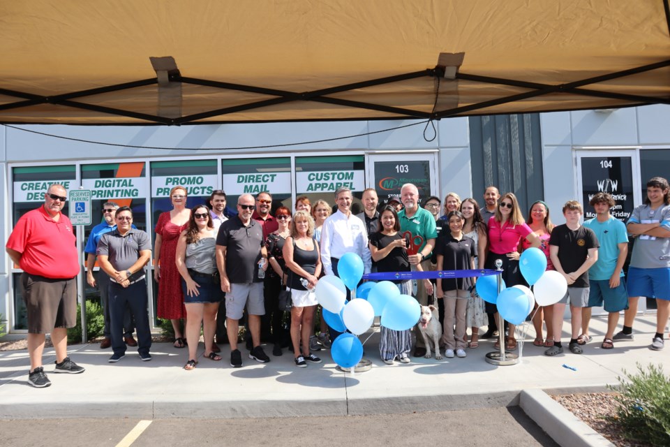Minuteman Press in Queen Creek celebrated its ribbon cutting with the Queen Creek Chamber of Commerce on July 18, 2023.