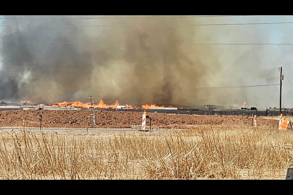 Mulch fires are back in the news this week as this one still smolders in southeast Mesa, near Queen Creek.