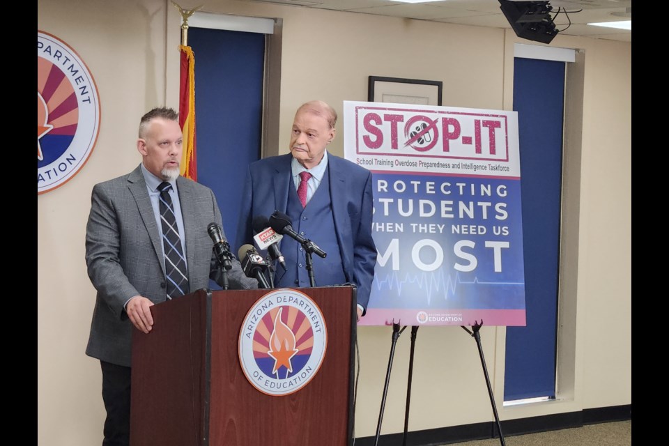 Citing the growing incidents of fentanyl deaths and overdoses among Arizona school-aged children, schools chief Tom Horne announced on National Fentanyl Awareness Day, May 7, 2024, an initiative to supply schools with the anti-overdose drug Narcan and the creation of a statewide task force to address this growing crisis. He has also endorsed an effort to get free anti-drug awareness materials into all Arizona schools.  