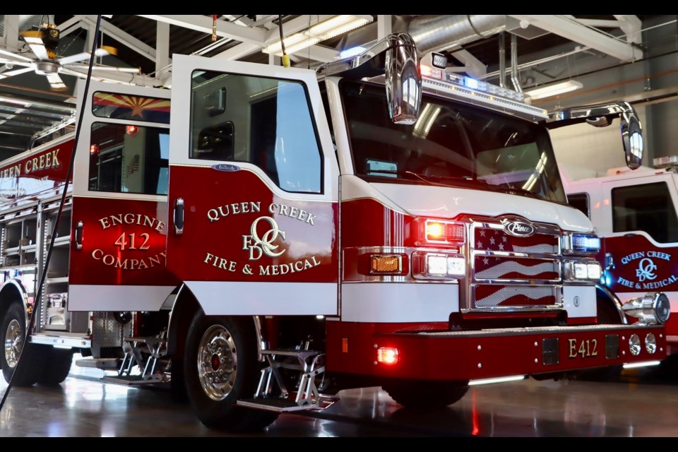 The Queen Creek Fire and Medical Department welcomed the department's newest fire engine to Fire Station 2 this week. It will be replacing a current engine that is going to be placed in reserve status.